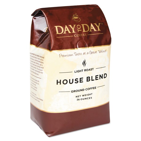 Day To Day Coffee 100% Pure Coffee, House Blend, Ground, 28 oz Bag, PK3 PCO33750